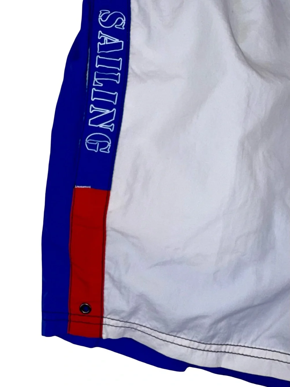 SCUOLA NAUTICA ITALIANA SWIM TRUNKS IN WHITE AND BLUE